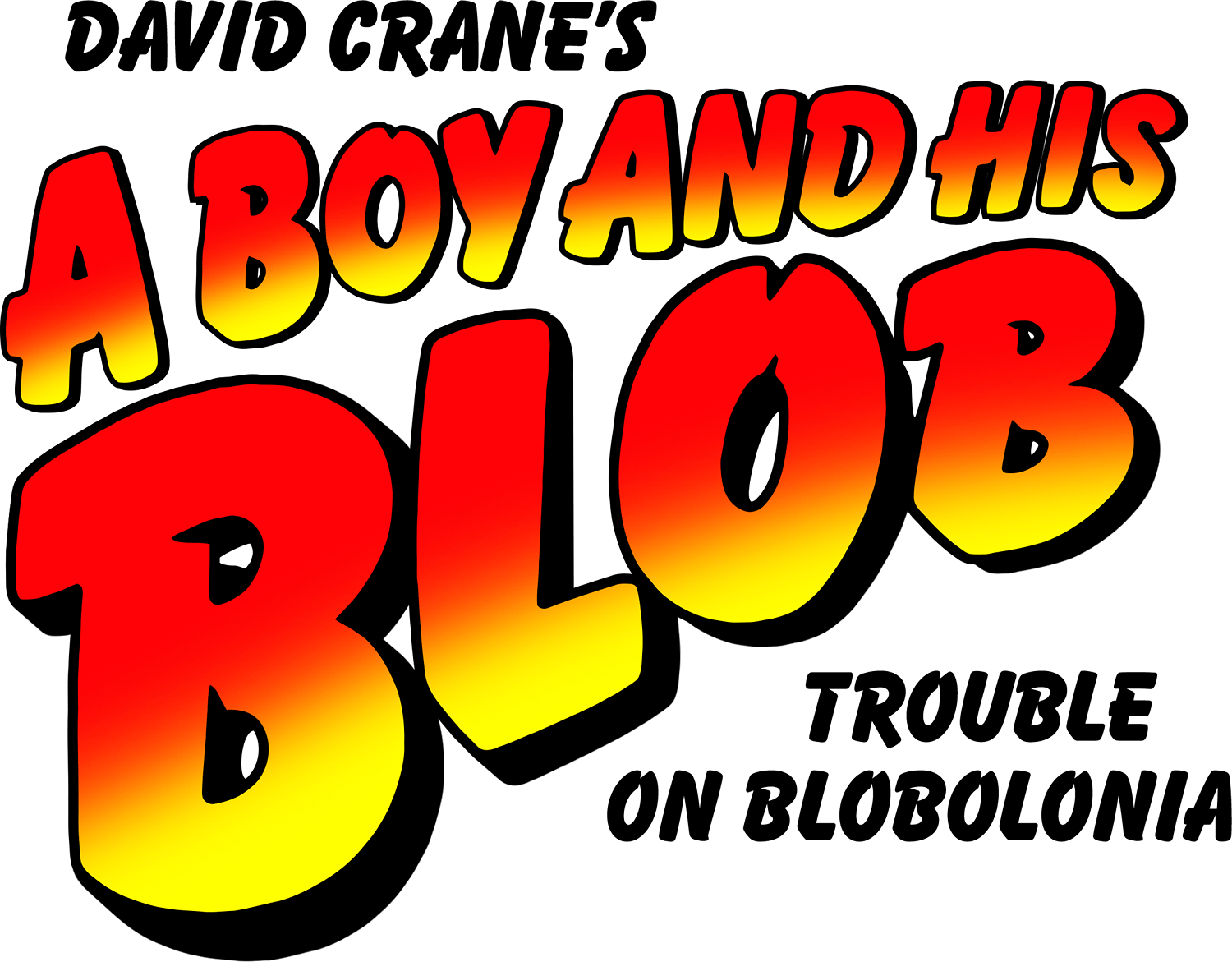A Boy and His Blob Trouble on Blobolonia logo for NES